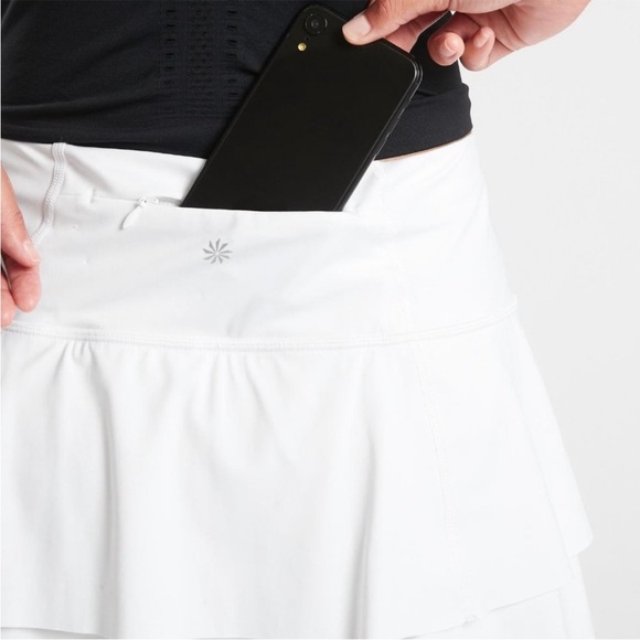 Athleta Momentum White Tennis Short Skirt Skirt Casual Athletic - Picture 5 of 14